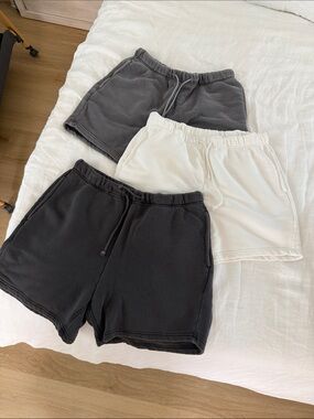 Elwood Athletic Drawstring Shorts — Black, Charcoal & White